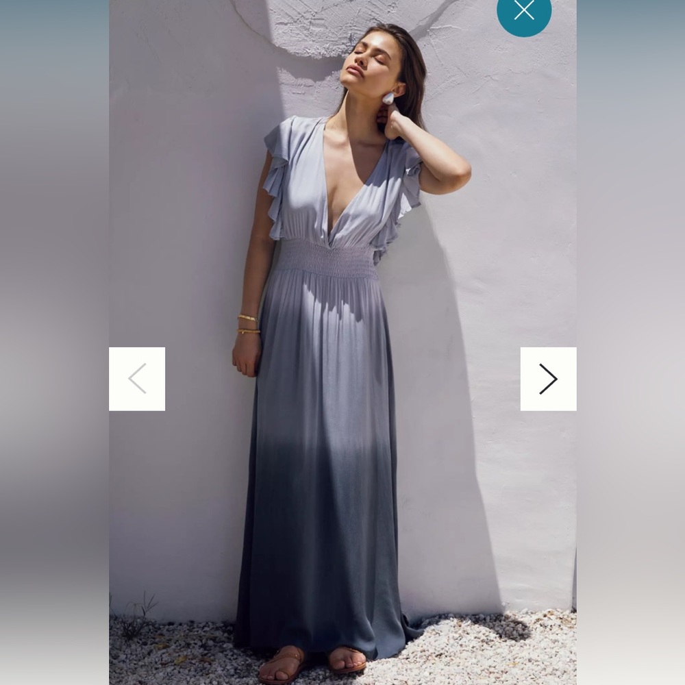 Anthropologie Tiare Hawaii Dahlia V-Neck Maxi Dress